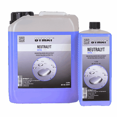 Bymat neutralisatievloeistof voor het veilig neutraliseren van oppervlakken na elektrochemische RVS reiniging – Bymat GmbH
